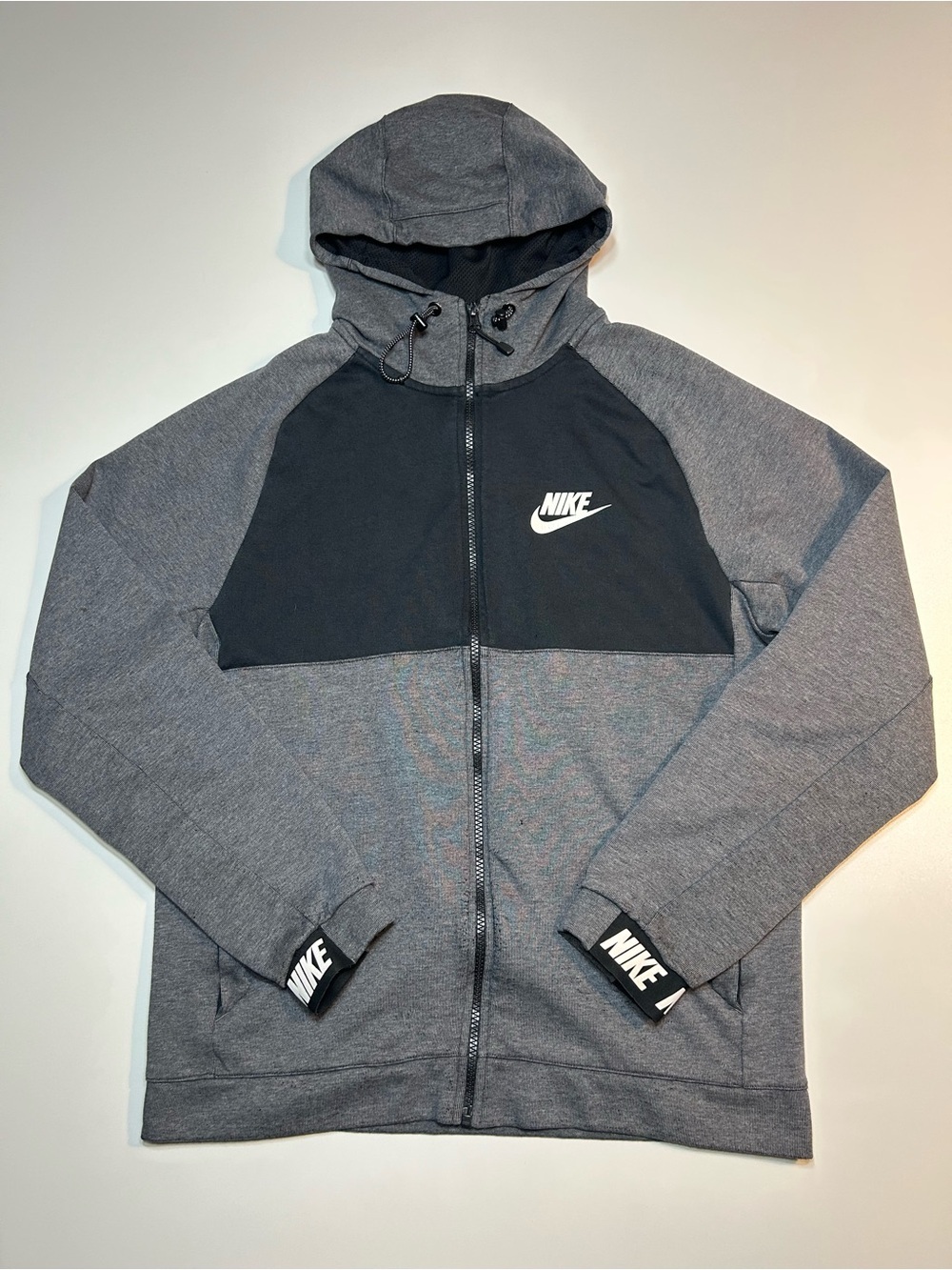 Nike Sportswear Advance 15 Fleece Full Zip Hoodie Heather Charcoal Black